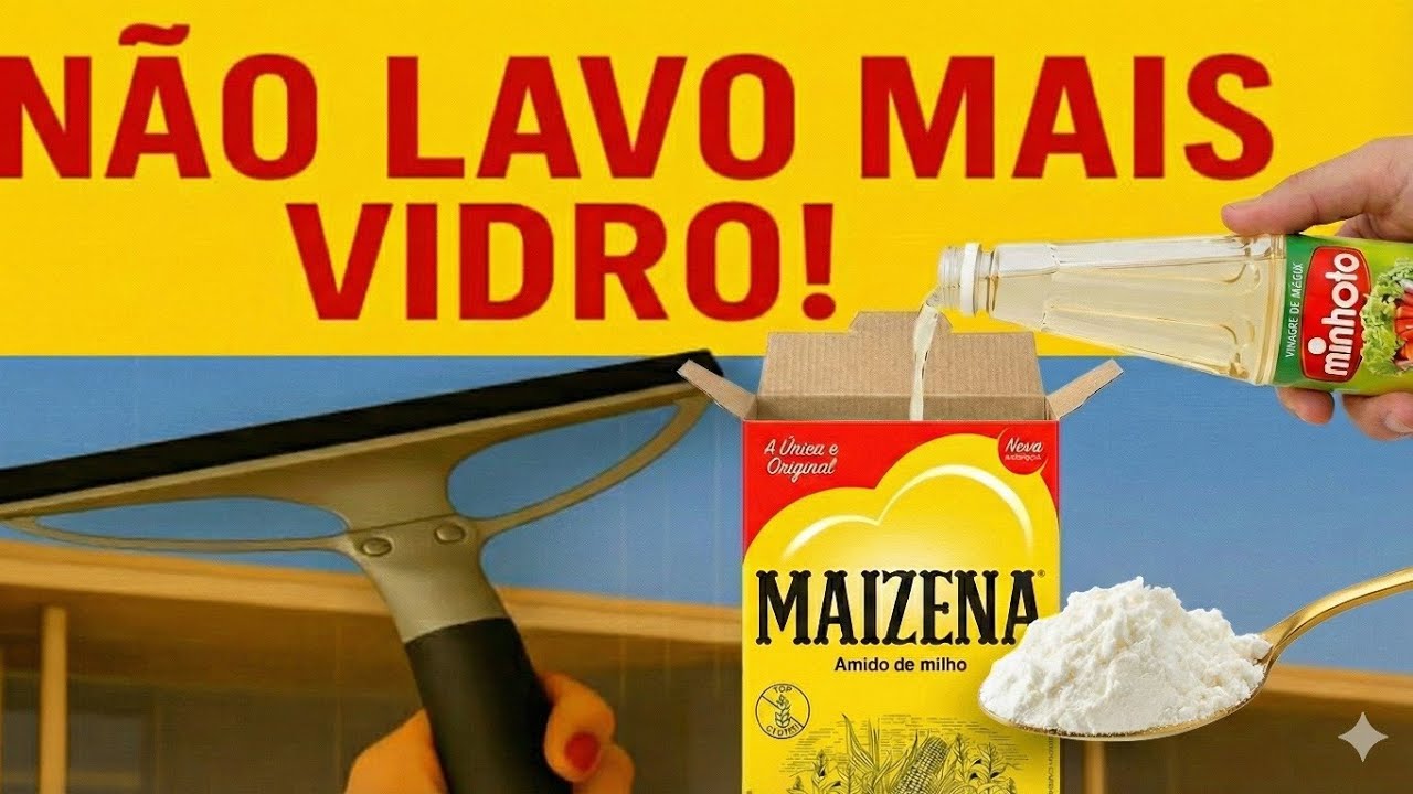 VIDRO ENCARDIDO e ENGORDURADO Fica limpo - E desse jeito que as Empregadas fazem nas casas ricas.