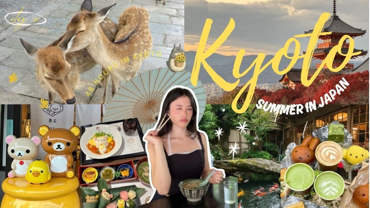 Days in Kyoto 🐰🌸 JAPAN VLOG, what to do & best eats, rilakkuma cafe, bamboo forest, nara deer park