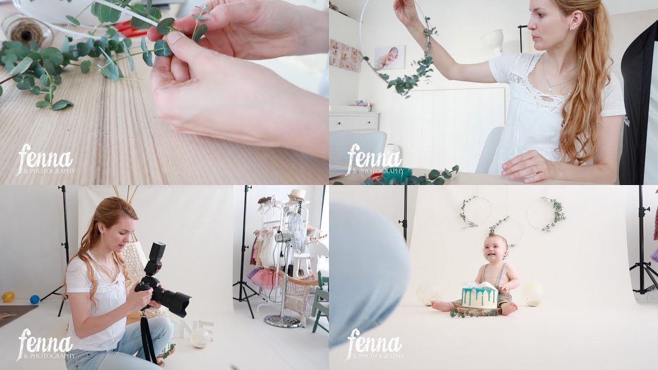 DIY Cake Smash Photoshoot Boho Decor (prop / setup) for a Boy & BTS during the session