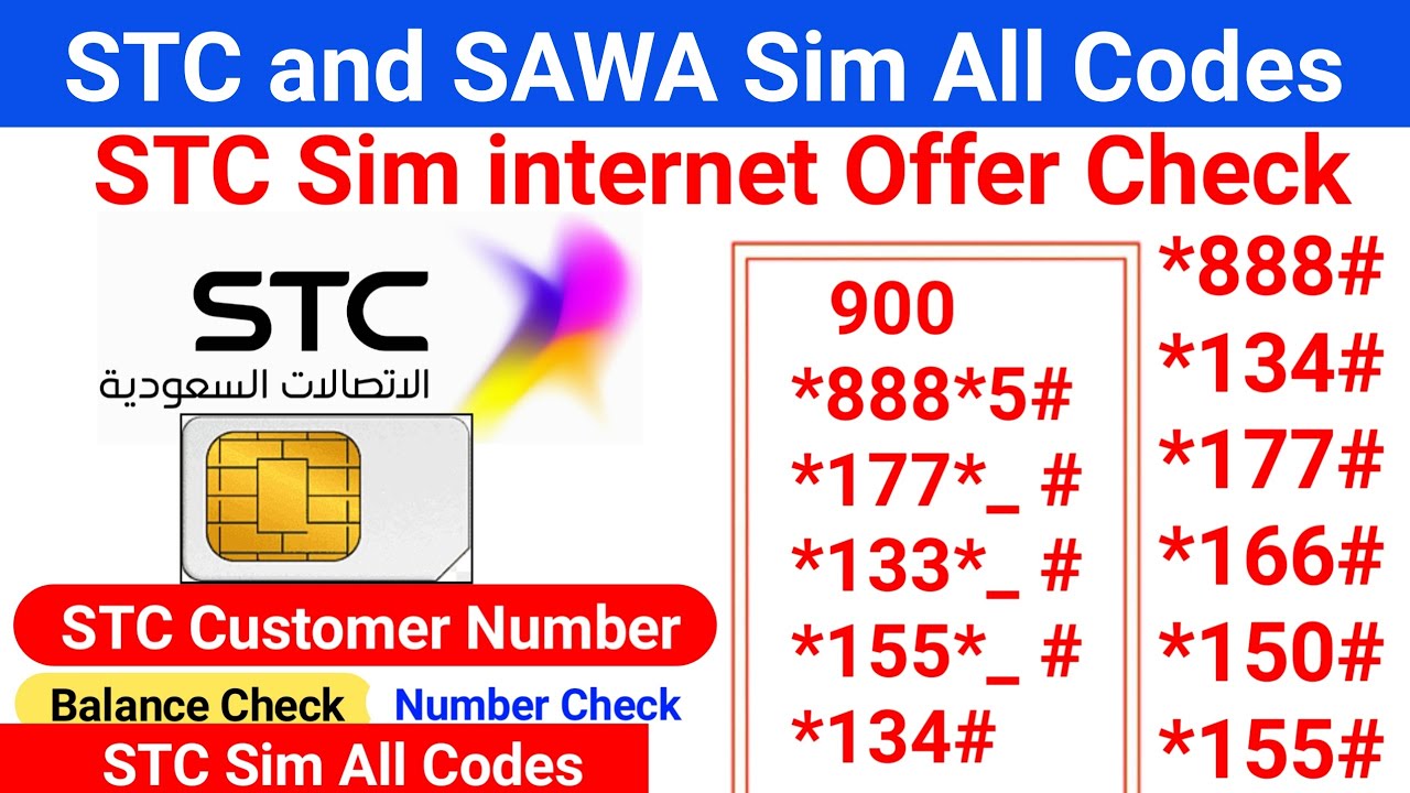 Stc Sim All Codes 2025 | all useful codes of stc | stc codes all | stc internet offer check code