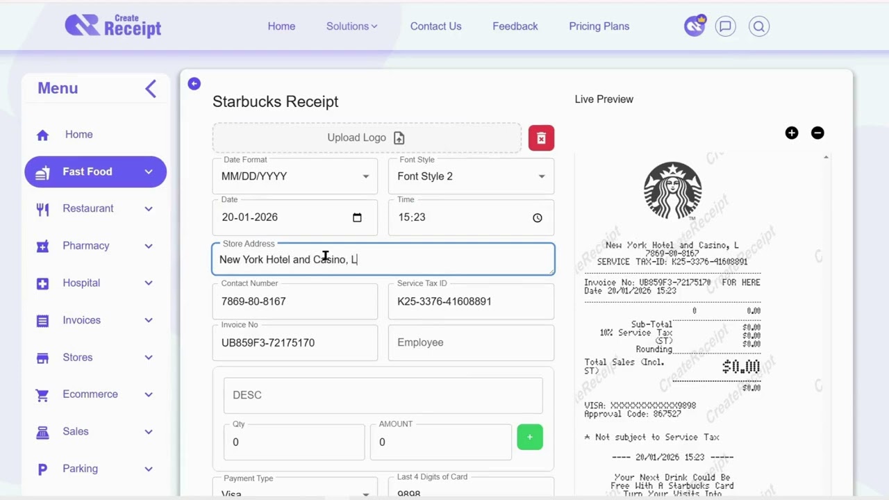 How to Create a Starbucks Receipt Online | Easy & Fast
