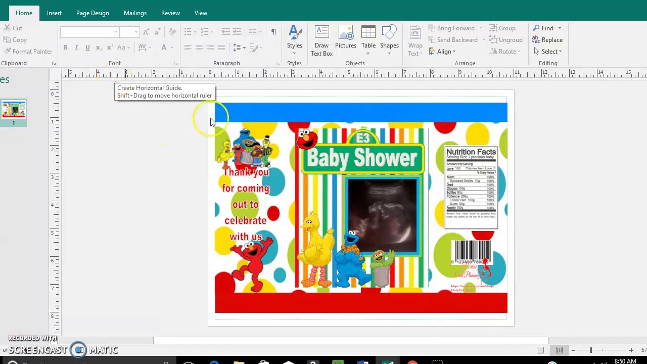 Chip Bag tutorial, text and picture effects