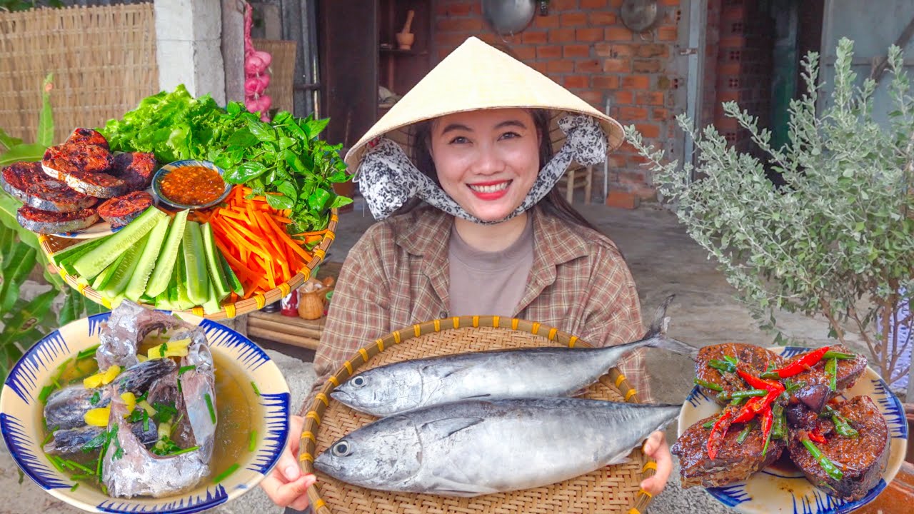 Dân Dã Bửa Cơm Nhà Cá Ngừ Kho, Nấu Canh Và Nướng Sốt