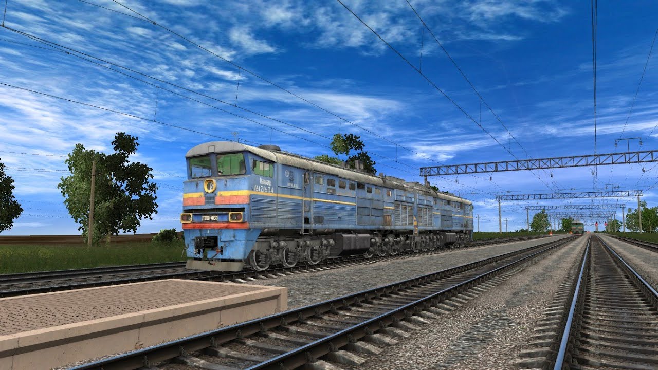 Запуск 2ТЭ10В-4036 в Trainz 2012