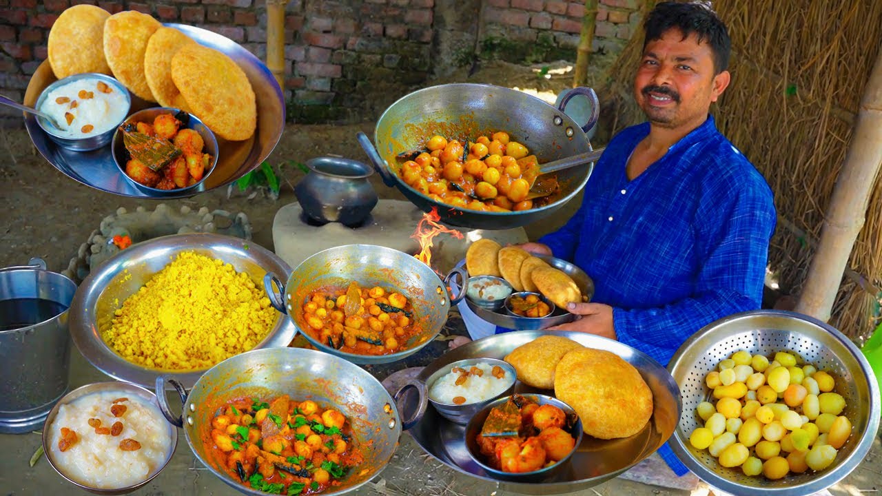दाल पूरी बिहार की खास रेसिपी मेरे गांव की दाल पूरी खीर आलू की सब्जी dal poori chana dal paratha