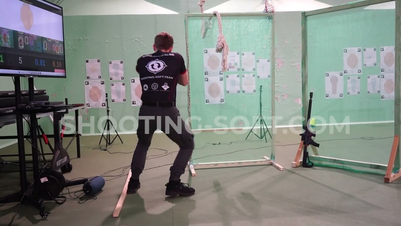 SHOOTING-SOFT TEAM #IPSC training with #iShooter app. With 3 camera - panoramic mode #dryfire