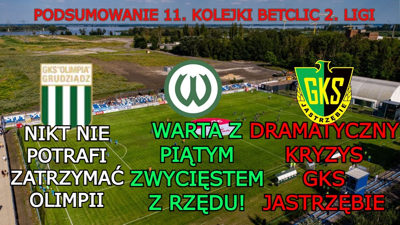 PODSUMOWANIE 11. KOLEJKI BETCLIC 2. LIGA | OLIMPIA TERMINATOR | WARTA Z 5 ZWYCIĘSTWEM RZĘDU