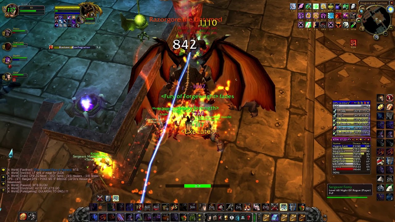 Light's Hope/Lightbringer MC and BWL Ironfoe Fury Warrior PoV! Raid Highlights, Topping Meters!