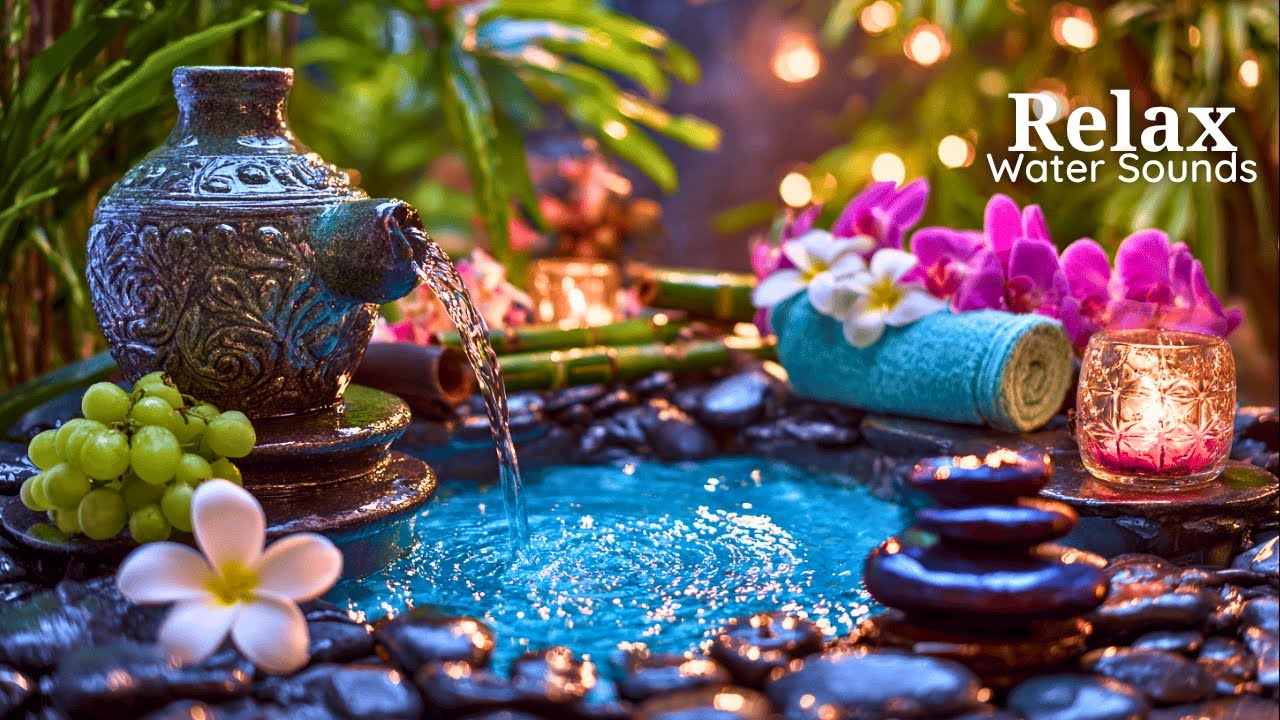 Healing Music for Inner Peace 🌿 Peaceful Piano with Bamboo Water Sounds to Calm Anxiety & Depression