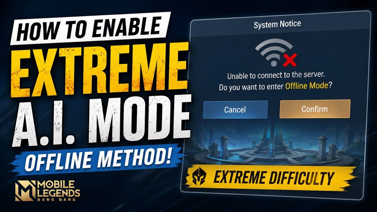How to Enable EXTREME A.I. Mode in Mobile Legends | Offline Mode Method