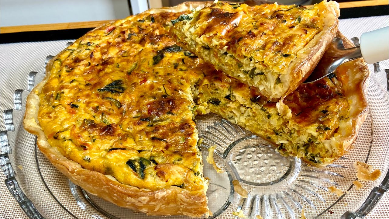 Quiche de legumes e peixe deliciosa | Sem glúten | Sem lactose