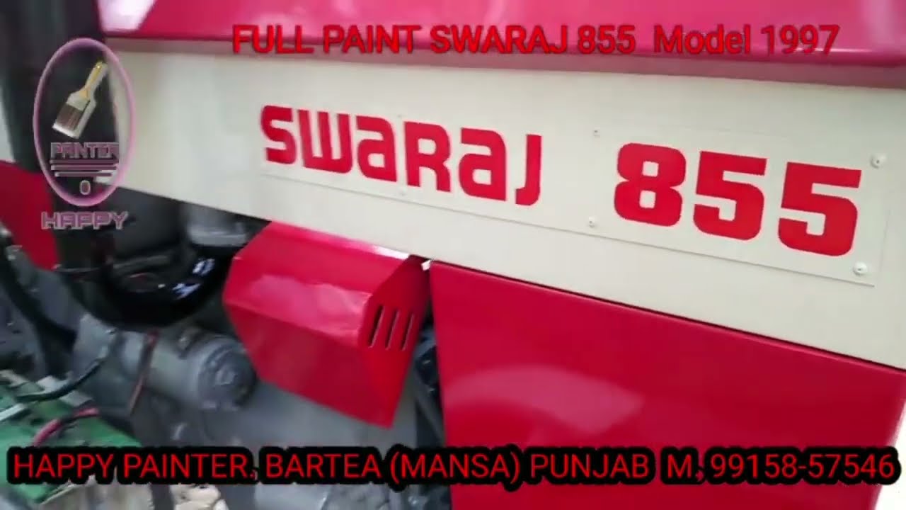 68. How to Paint a Tractor  swaraj tractor    swaraj 855                            नया ट्रैक्टर