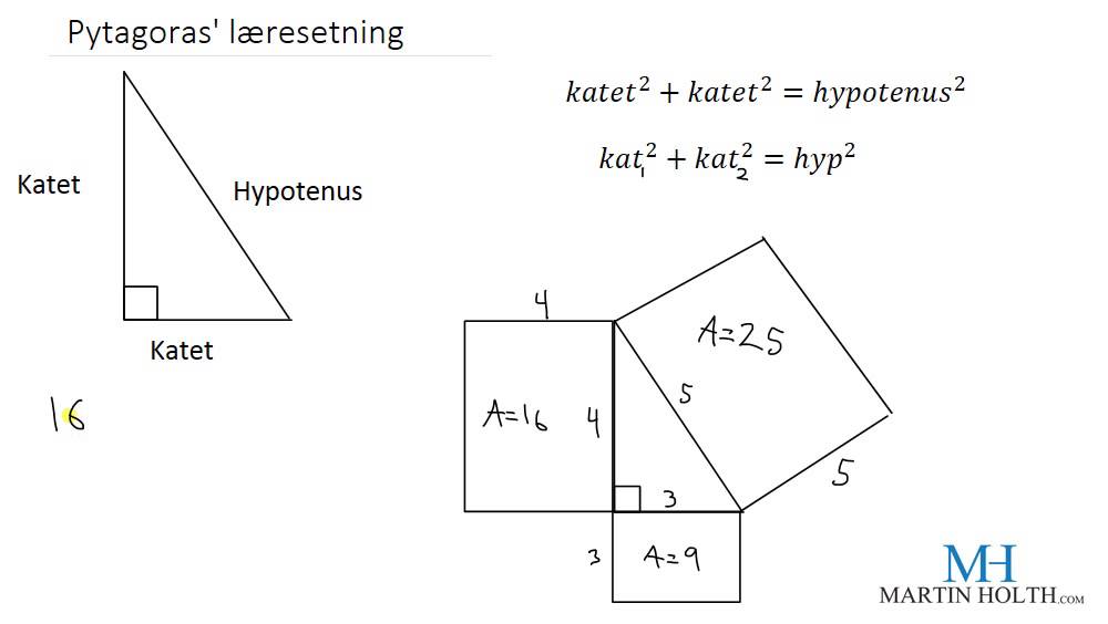 Matematikk 1P- Geometri - Pytagoras læresetning