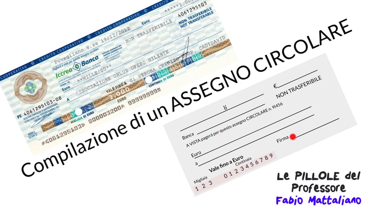 Compilazione Assegno Circolare