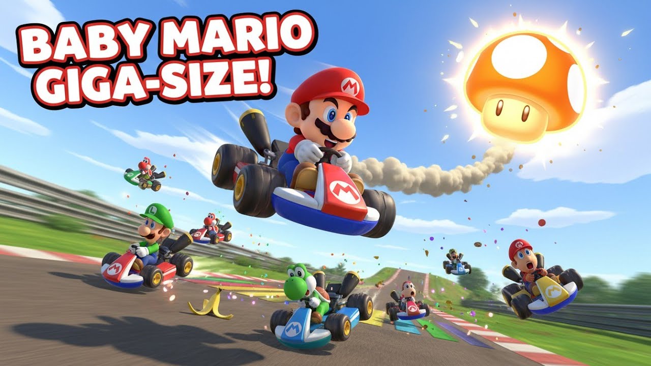 Baby Mario Grows HUGE To Victory| Mega Mushroom Cup Grand Prix Victory | Sitbar’s Mario Kart CT Pack