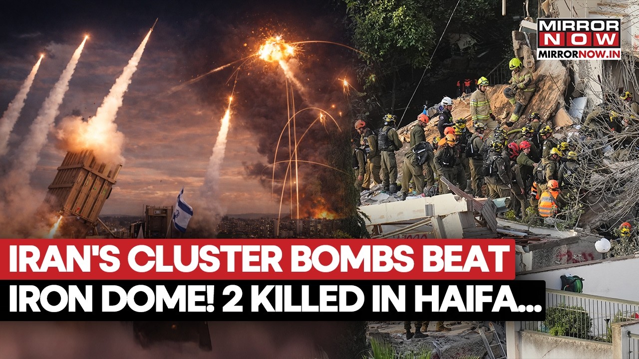 HAIFA HIT! Iranian CLUSTER BOMBS Rip Through Iron Dome, 2 Killed After Building Hit, Sirens Blare...