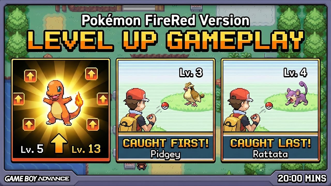 EP.2 Caught Pidgey & Rattata! 🐦🐀 Charmander Level 13 OP 🔥 | Pokémon FireRed Gameplay (Hindi)