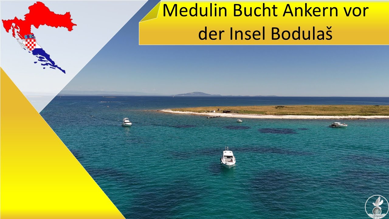Ankern in der Medulin Bucht vor der Insel Bodulaš. Kurzer Drohnenflug.