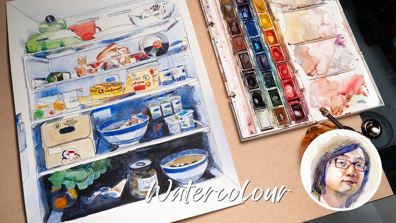 What's in the fridge? Watercolour demonstrations