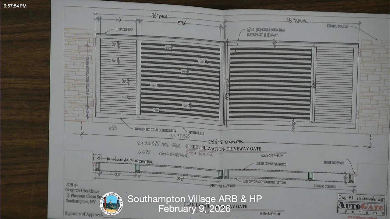Southampton Village ARB & HP February 9, 2026