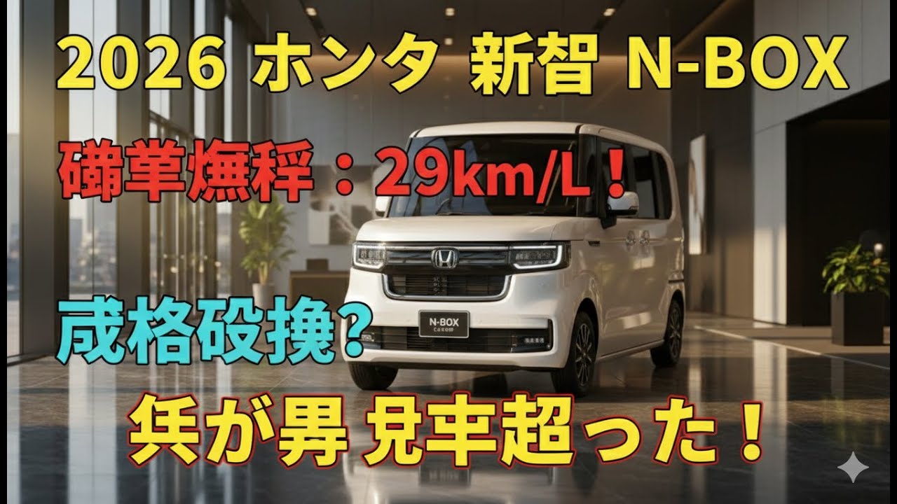 この小さな車が巨大な車を打ち負かす 😳 2026年 ホンダ N-BOX | 燃費29km/L！ 🚗🔥