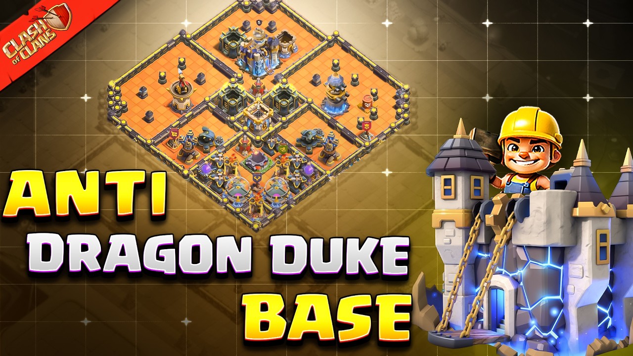 ONLY TH18 Base That DEFENDS Dragon Duke (Rocket Backpack) Armies 😈 Best TH18 Legend Base Link