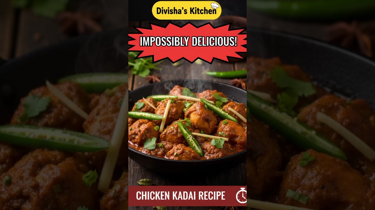 Restaurant Style at Home | Divisha's Kitchen BEST Chicken Kadai Recipe!