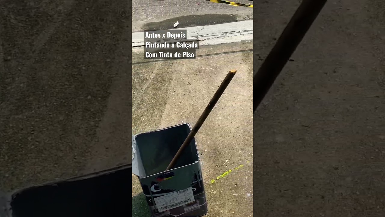 Antes x Depois - Pintando a Cal&ccedil;ada com Tinta de Piso.