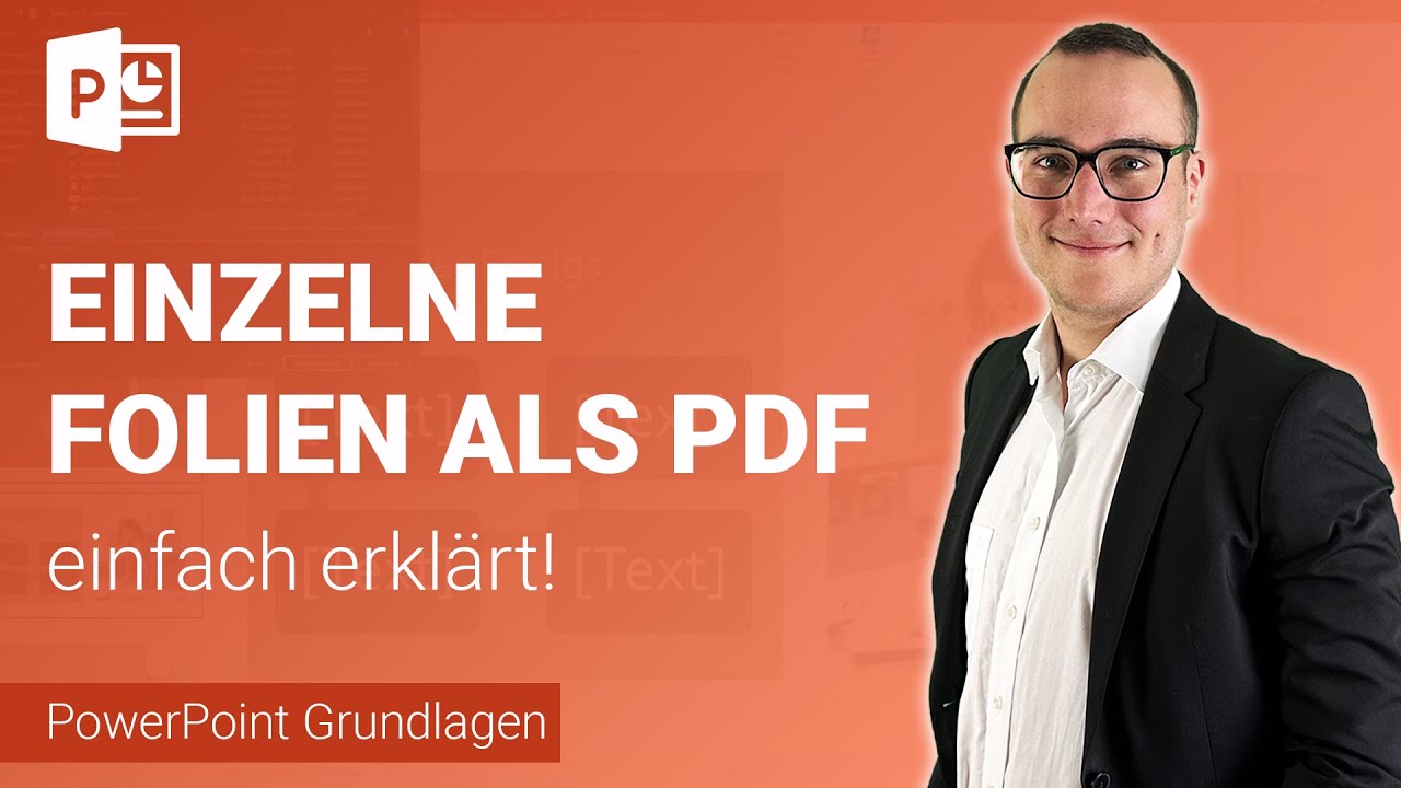 EINZELNE FOLIEN als PDF speichern einfach erkl&auml;rt | Lerne Microsoft PowerPoint ✅