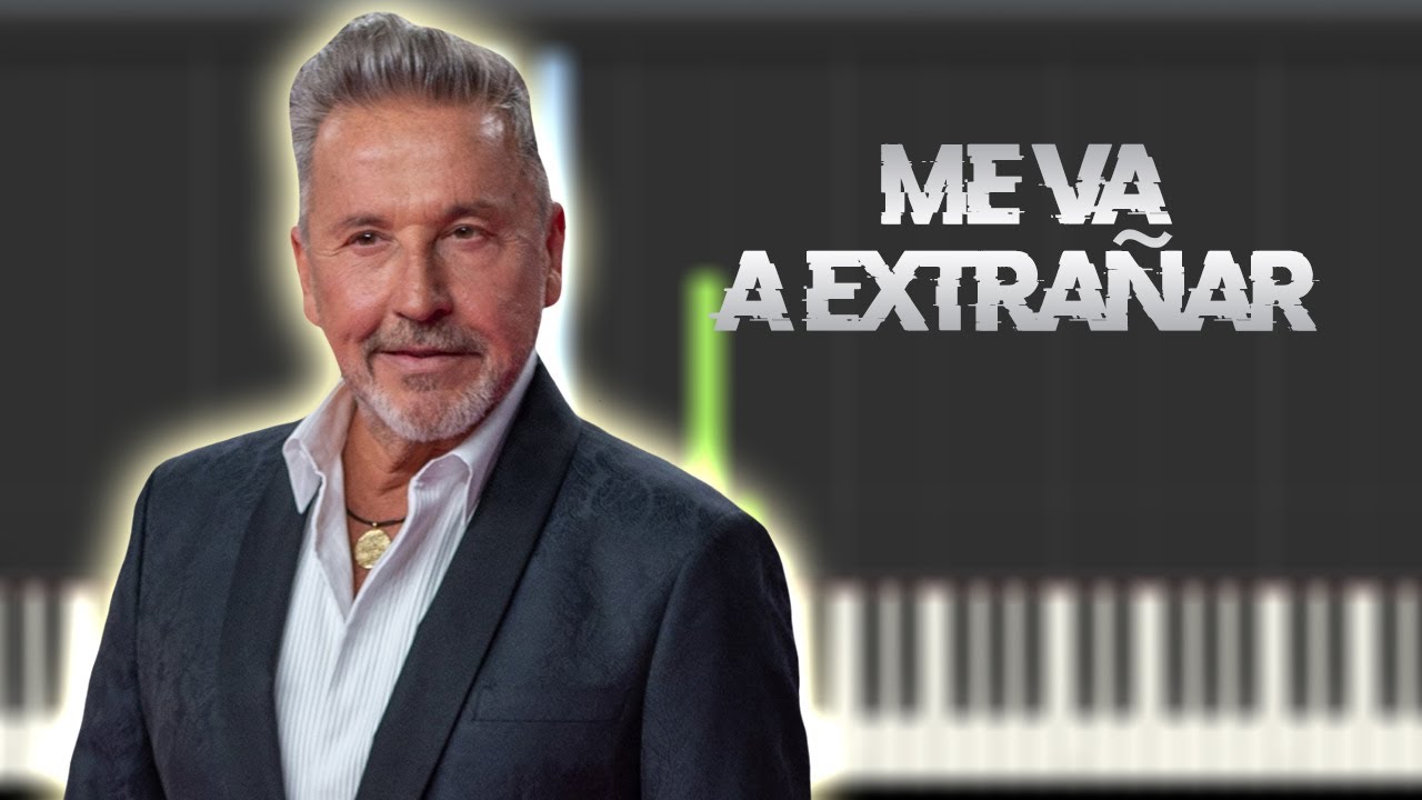 Ricardo Montaner - Me va a extrañar | Instrumental Piano Tutorial / Partitura / Karaoke / MIDI
