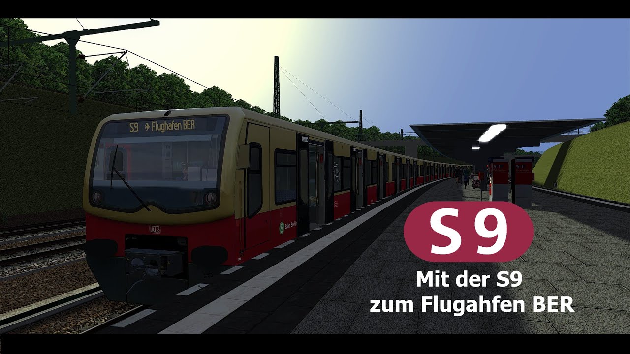 S-Bahn Berlin - S9 zum Flughafen von Spandau - BER481 Redesign + LED ZZA + Original Ansagen