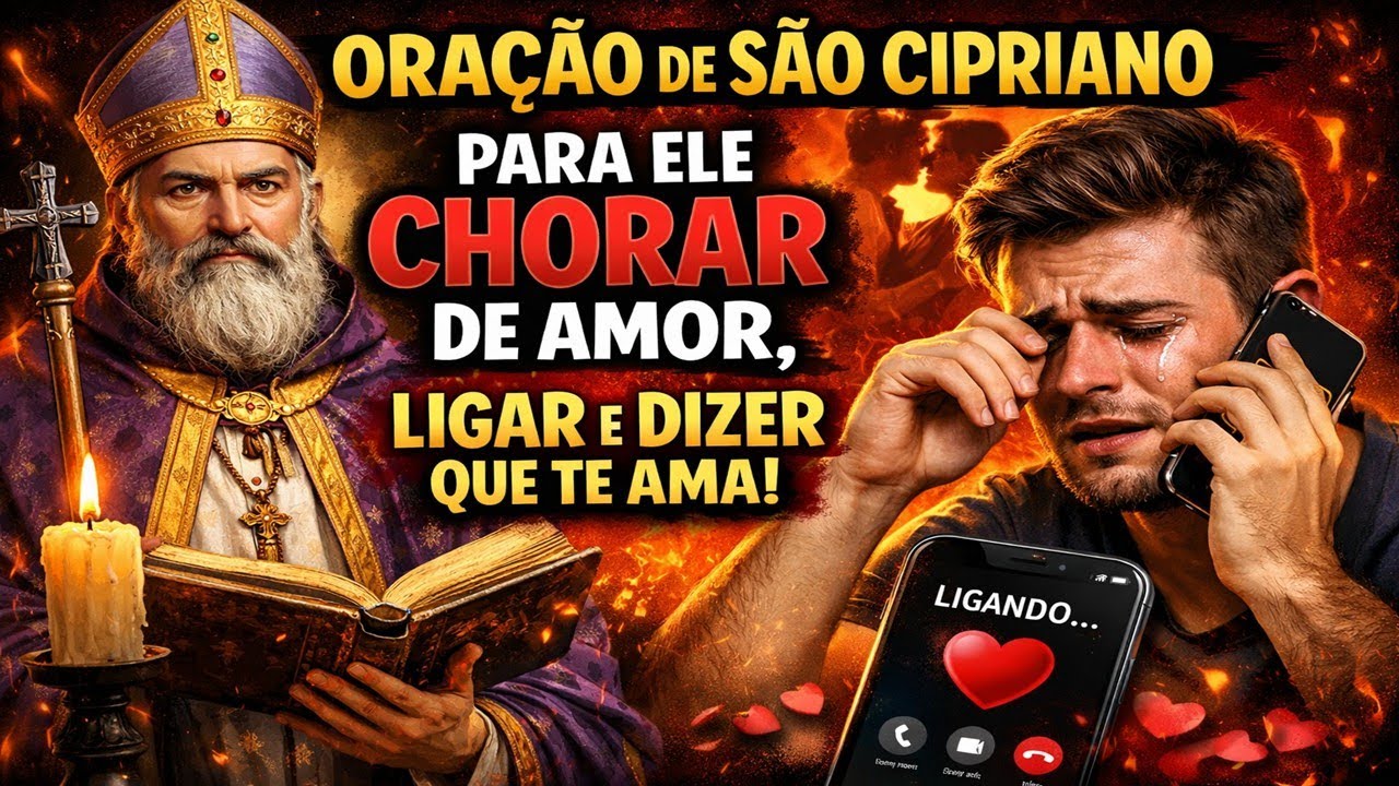 ORAÇÃO DE SÃO CIPRIANO PARA ELE CHORAR DE AMOR, LIGAR E DIZER QUE TE AMA!