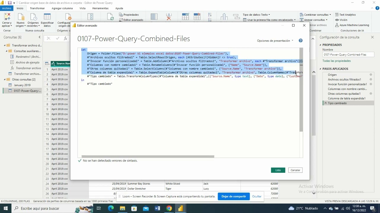 Cambiar Origen de datos en power bi de archivo a carpeta