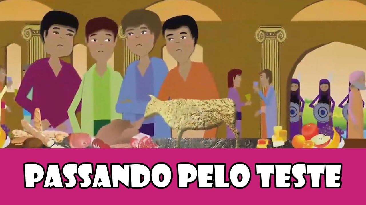 DESENHOS B&Iacute;BLICOS - DANIEL E SEUS AMIGOS PASSANDO PELO TESTE