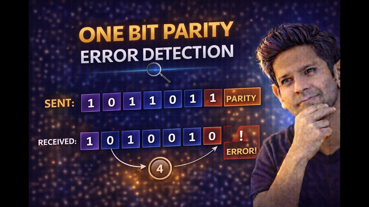 Error Control: One Bit Parity Method | Computer Networks
