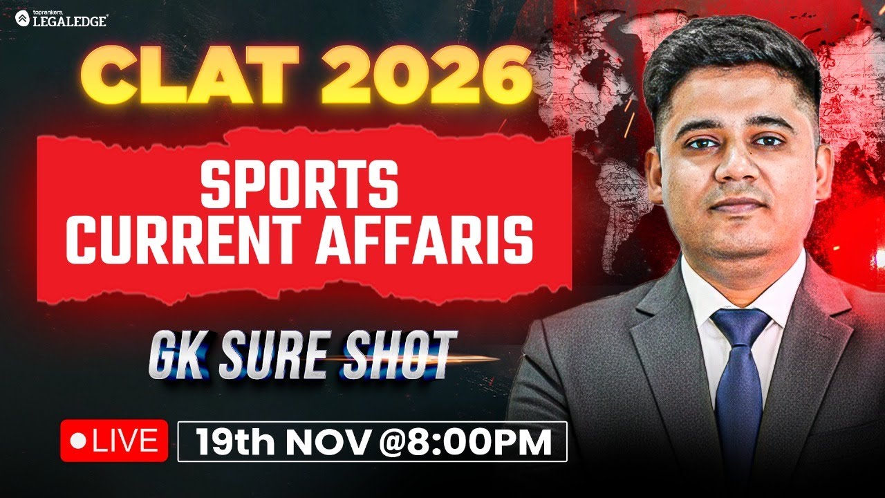 CLAT 2026 | Sports Current Affairs - 2025 | Abhishek Sir | GK SureShot
