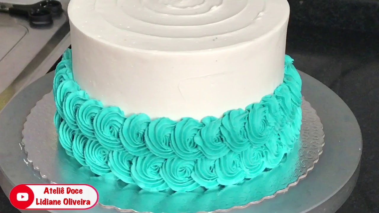 Bolo Bodas de Turquesa | Bico 20 | Ateliê Doce - Lidiane Oliveira