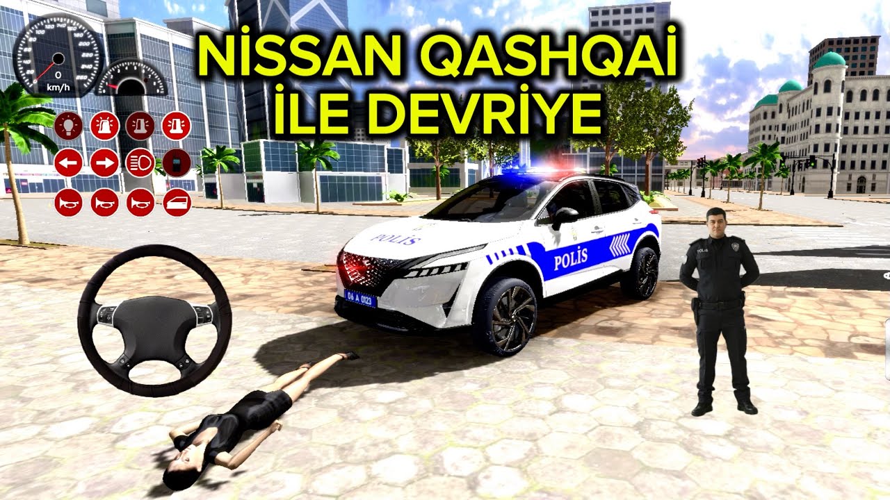 TÜRK POLİSİ ARABA OYNU NİSSAN QASHQAİ İLE DEVRİYE ATIYORUZ 🚔 #türkpolisi #police #arabaoynu #nissan 