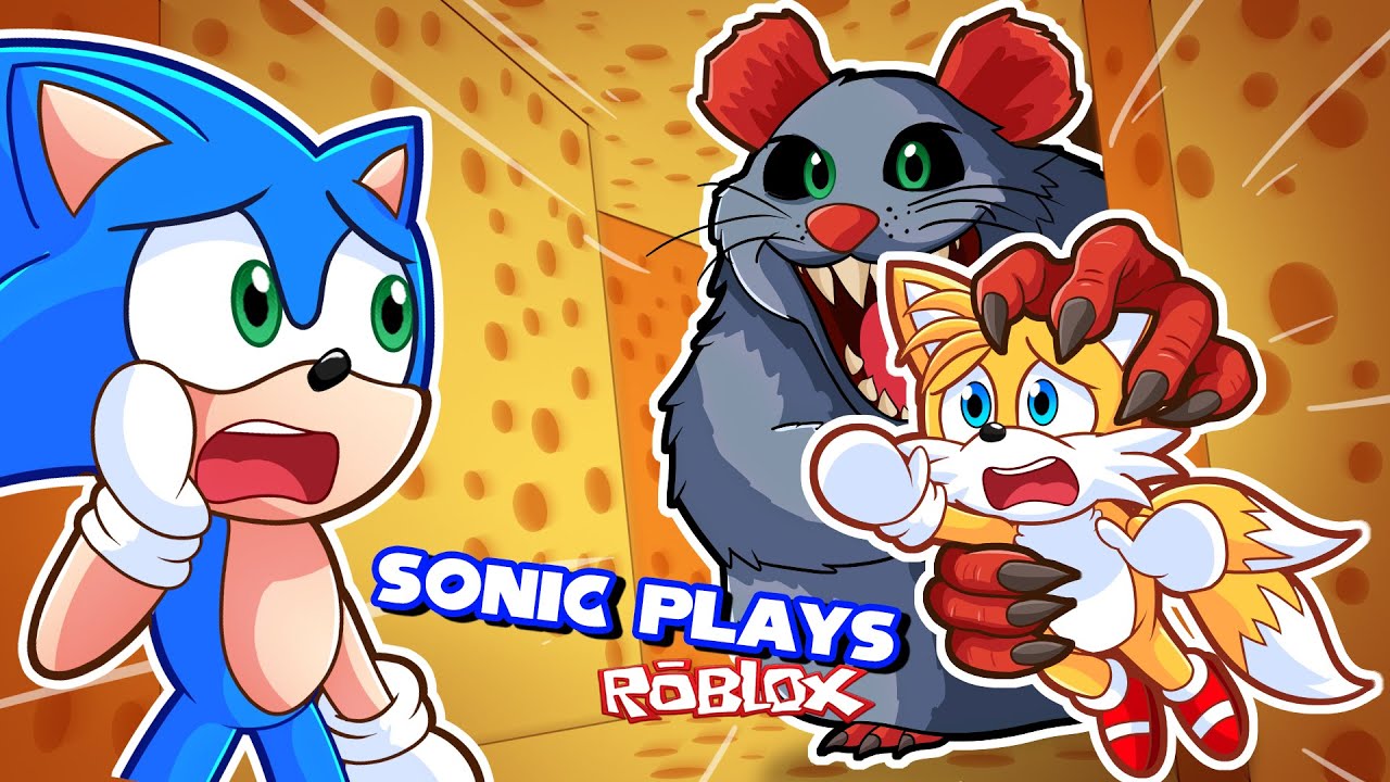 🦔 ESCAPE SCARY CHEESE MOUSE [2 PLAYER HORROR OBBY] | Sonic Plays Roblox Cheese Escape Ft. Tails