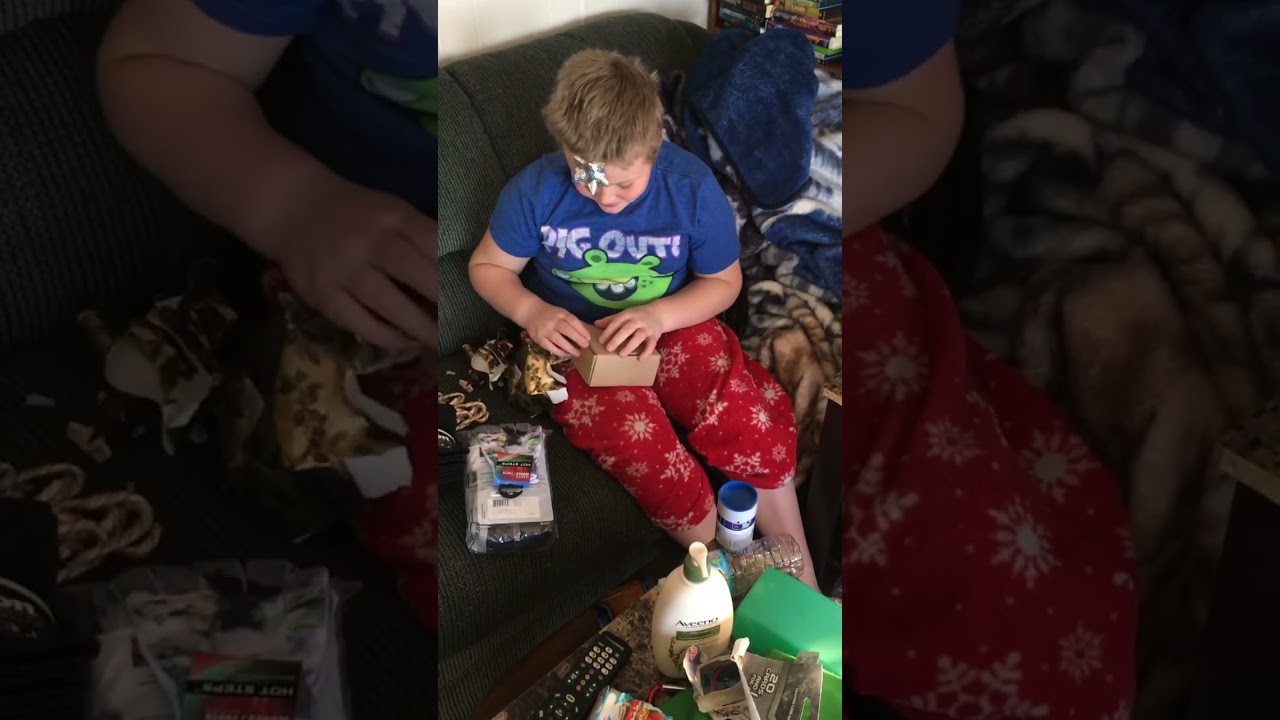 Santa brings naughty young boy coal for Christmas