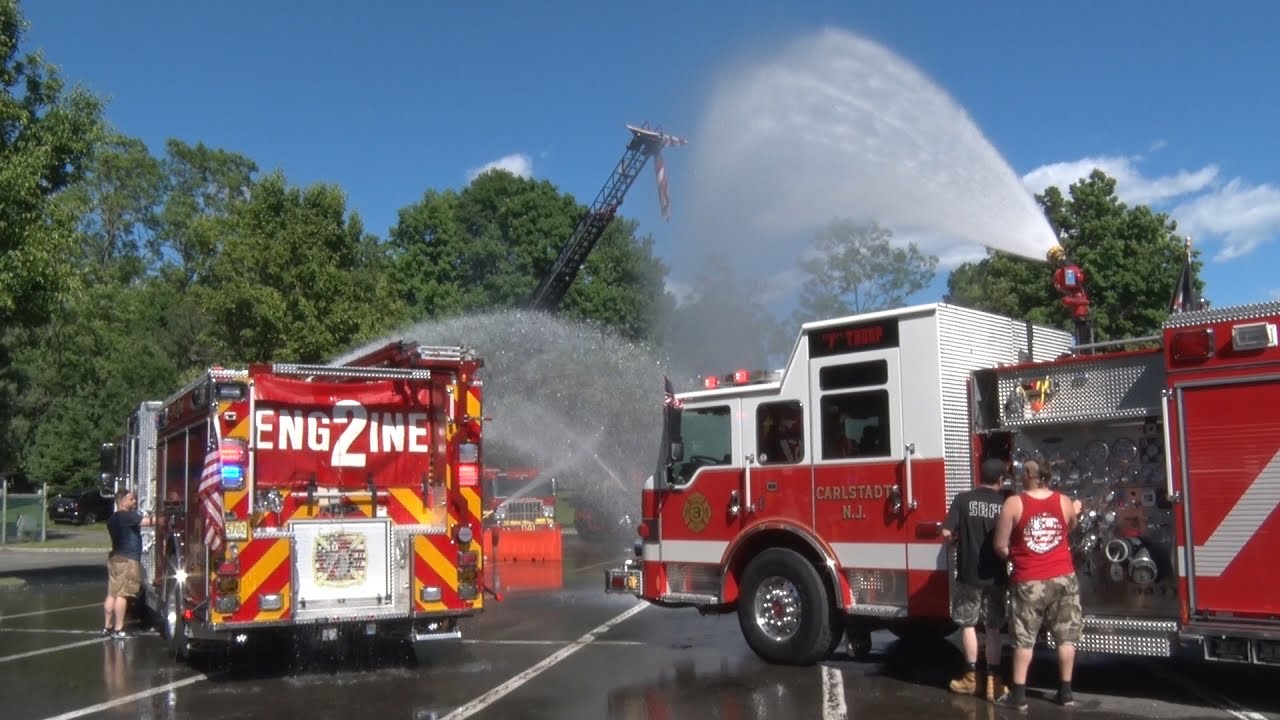 Saddle River,NJ Fire Department Quadruple Wetdown 6/3/17