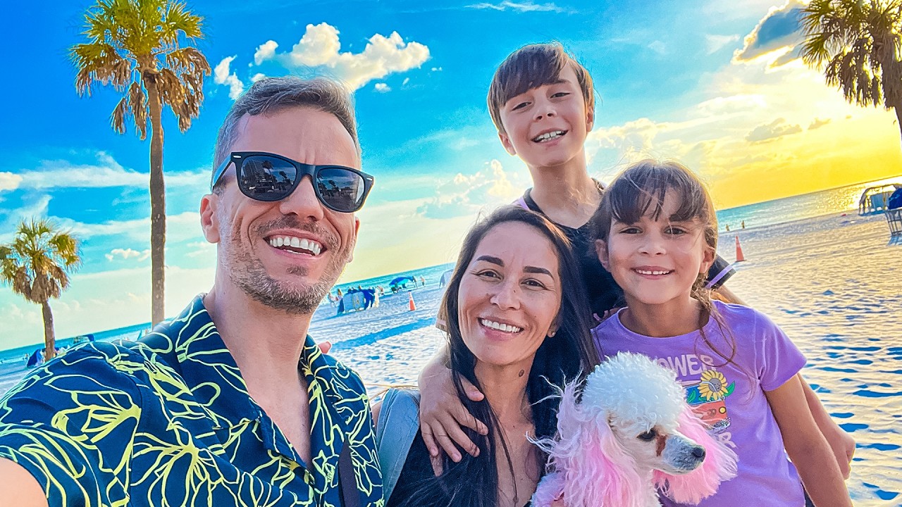 DIA DE PRAIA NA FLÓRIDA ☀️ Família Brancoala