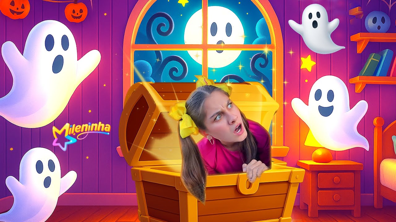 MILENINHA Brinca com os AMIGOS 🤩 mas se ASSUSTA 😱 com os FANTASMAS 👻