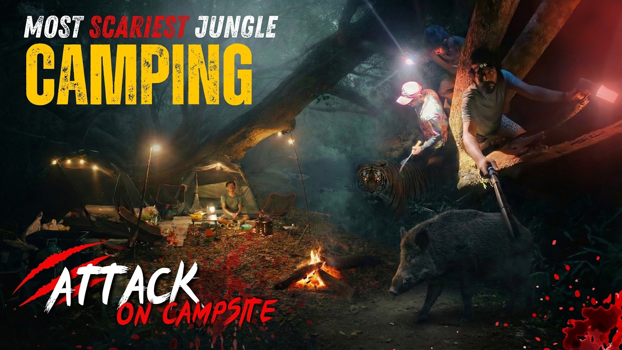 We Found BL00D... Then Heard the TIGER. Scariest Jungle Camping Adventure.