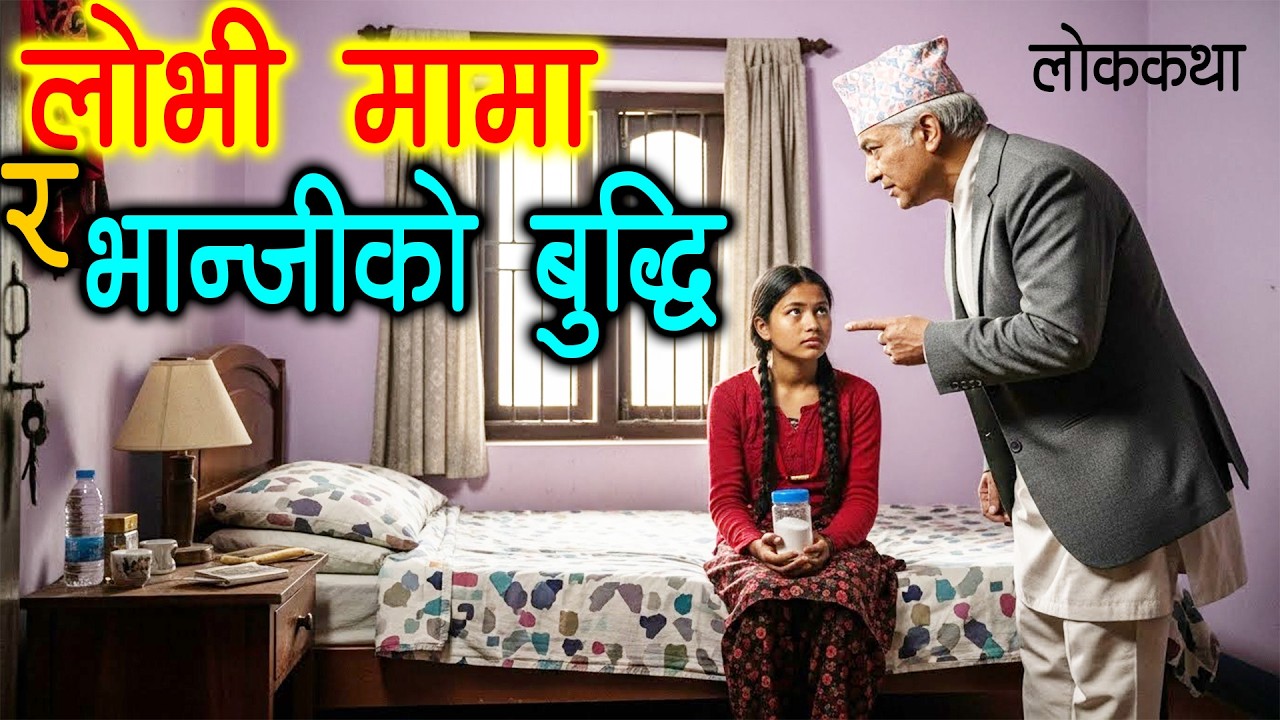 लोभी मामा र भान्जीको बुद्धि [MAMA RA BHANJI] Lok Katha Nepali / Folk Tales Nepali / Nepali Katha