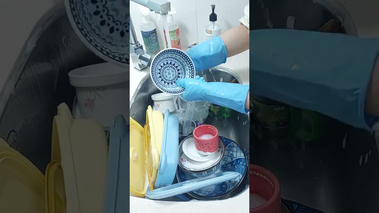 My ASMR live Foam shatching and White noise of water flow #Wash the