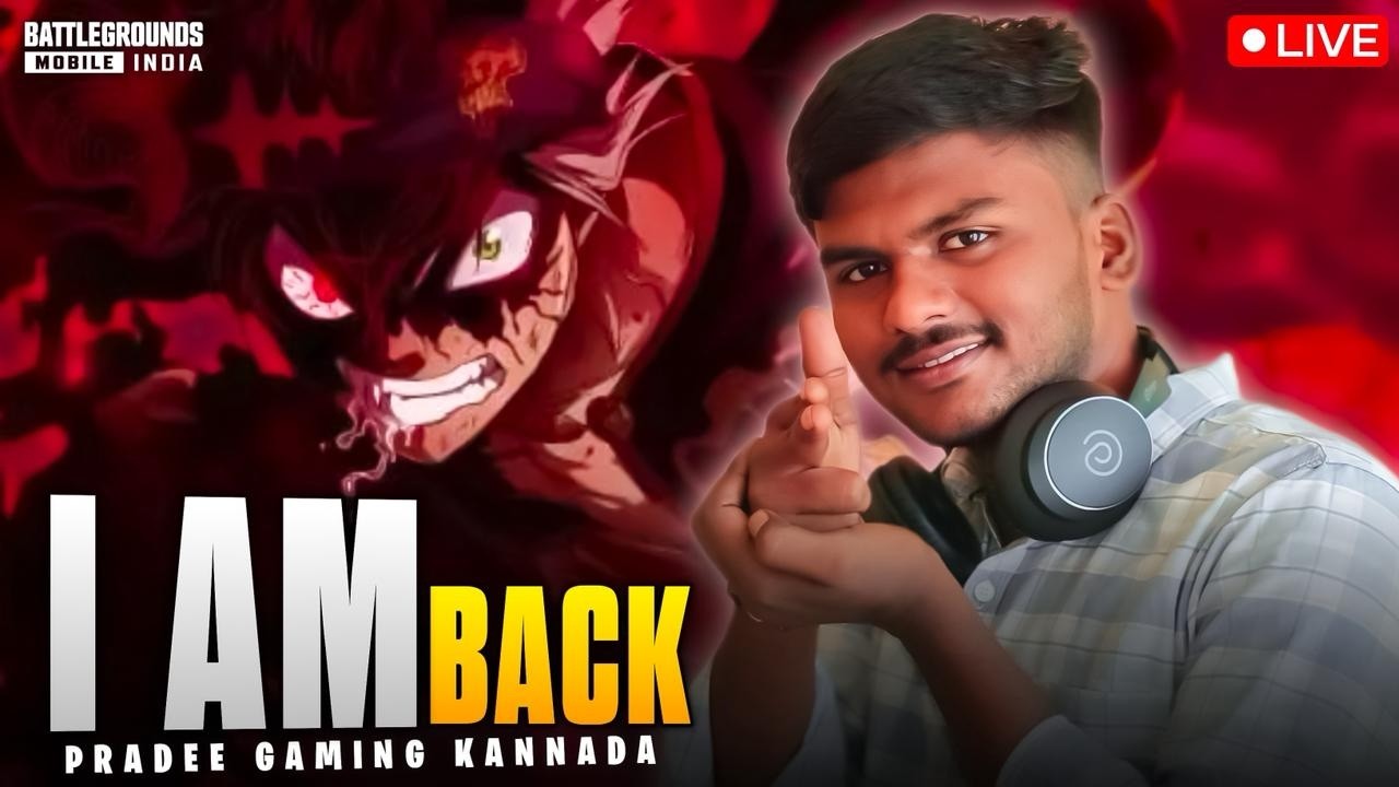 I AM BACK | KANNADA BGMI LIVE | PRADEE GAMING KANNADA #bgmi #shortlive #smr #pubg