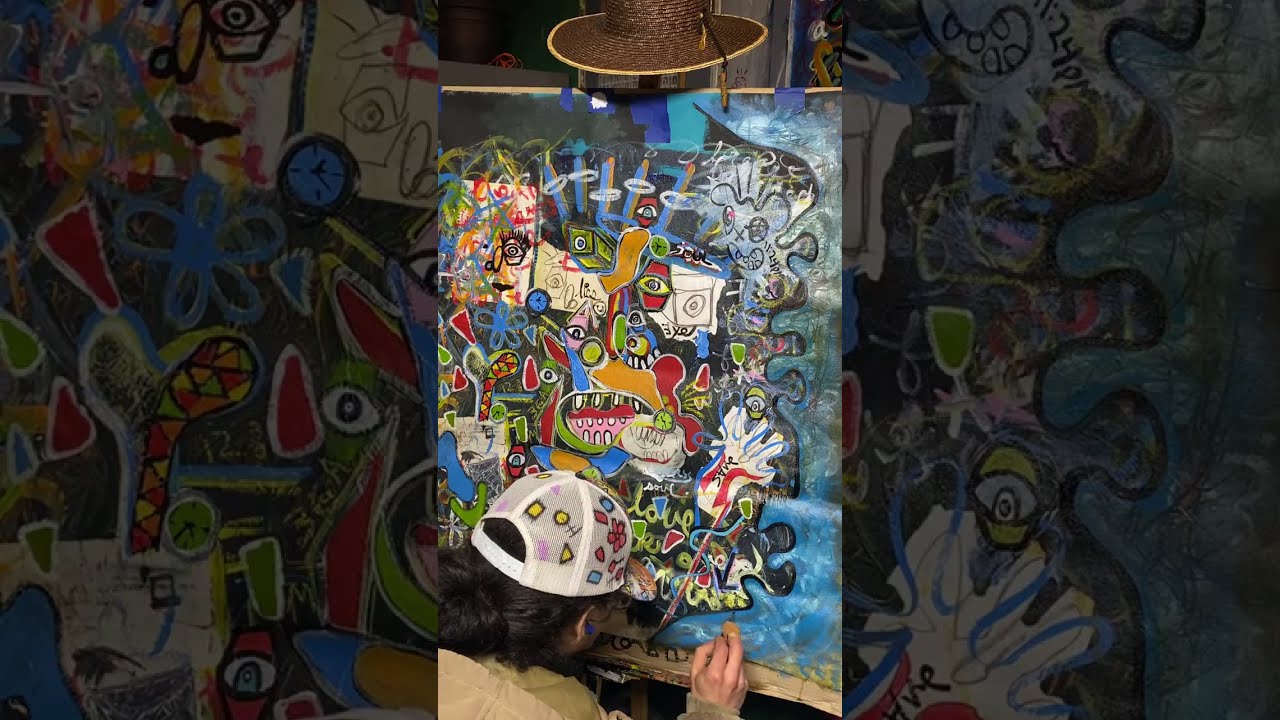 Experience A Living Artist Live in The Art Studio, Processing Daily Human Experiences