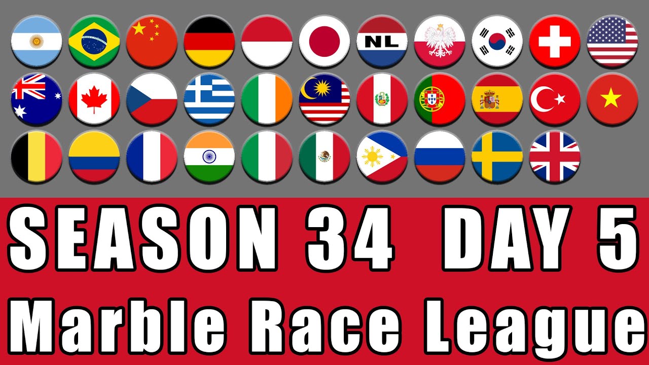 Marble Race League Season 34 Day 5 Marble Race in Algodoo / Marble Race King