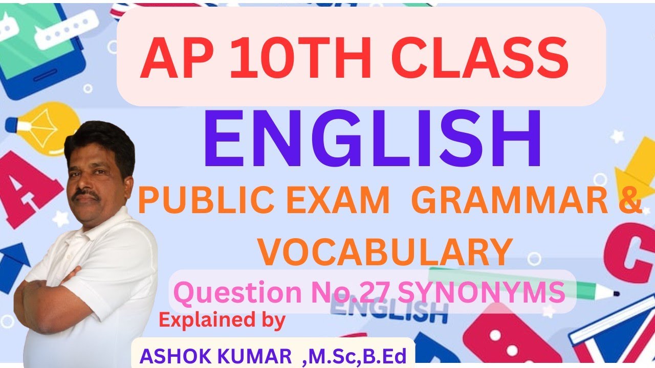 AP 10TH CLASS ENGLISH grammar and vocabulary Q.No.27 Explanation 